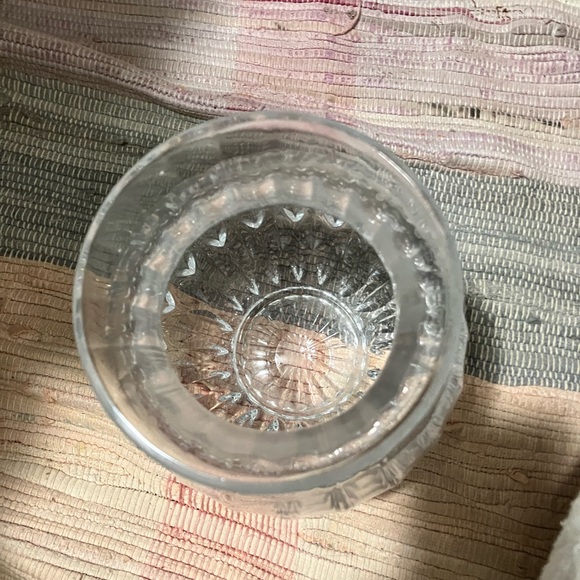 Heavy Lead Crystal Clear Glass Vase Diamond Pattern - Picture 4 of 10